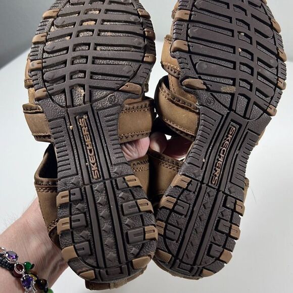 Skechers Air Comfort Leather Waterproof Hiking Walking Sandals Shoes Brown US 6 main image 9